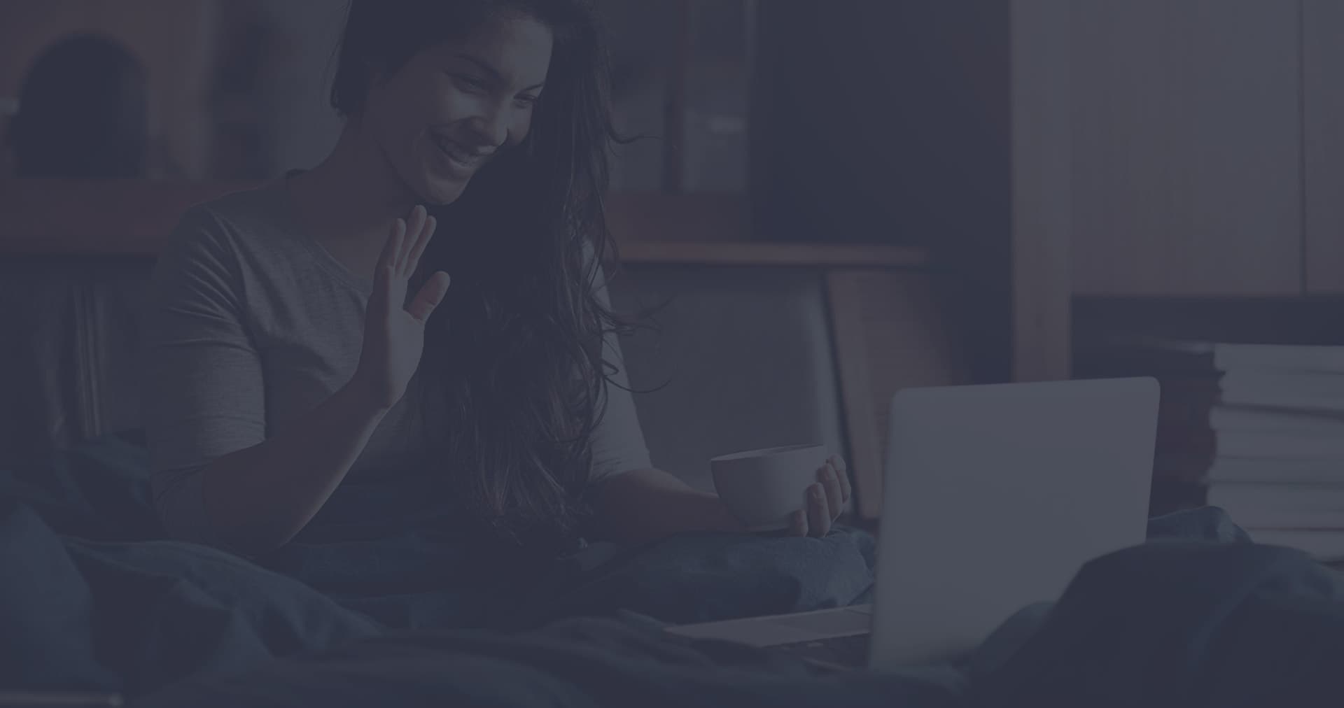 Family enjoying high-speed internet together